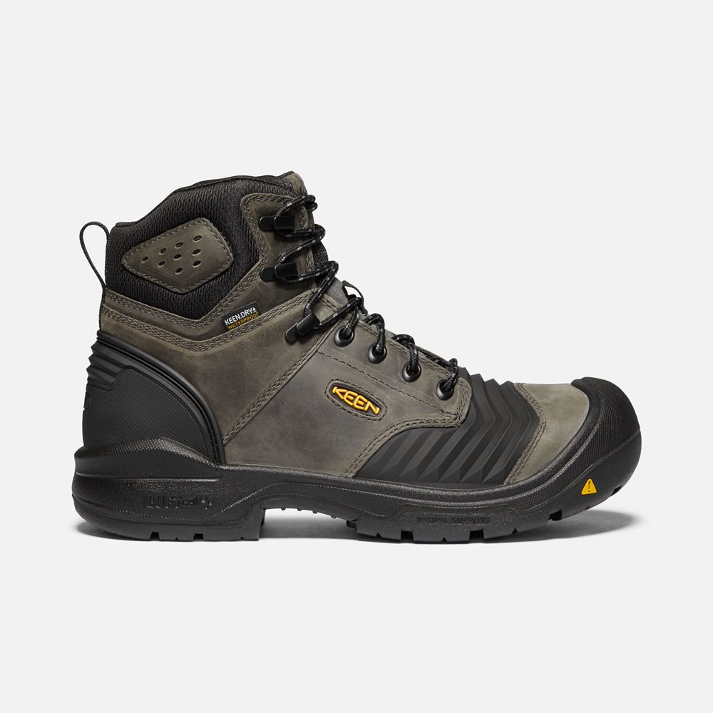 Keen Trekking Bot Erkek Siyah - Portland 6" Waterproof (Carbon-Fiber Toe) - Türkiye CEBK57482